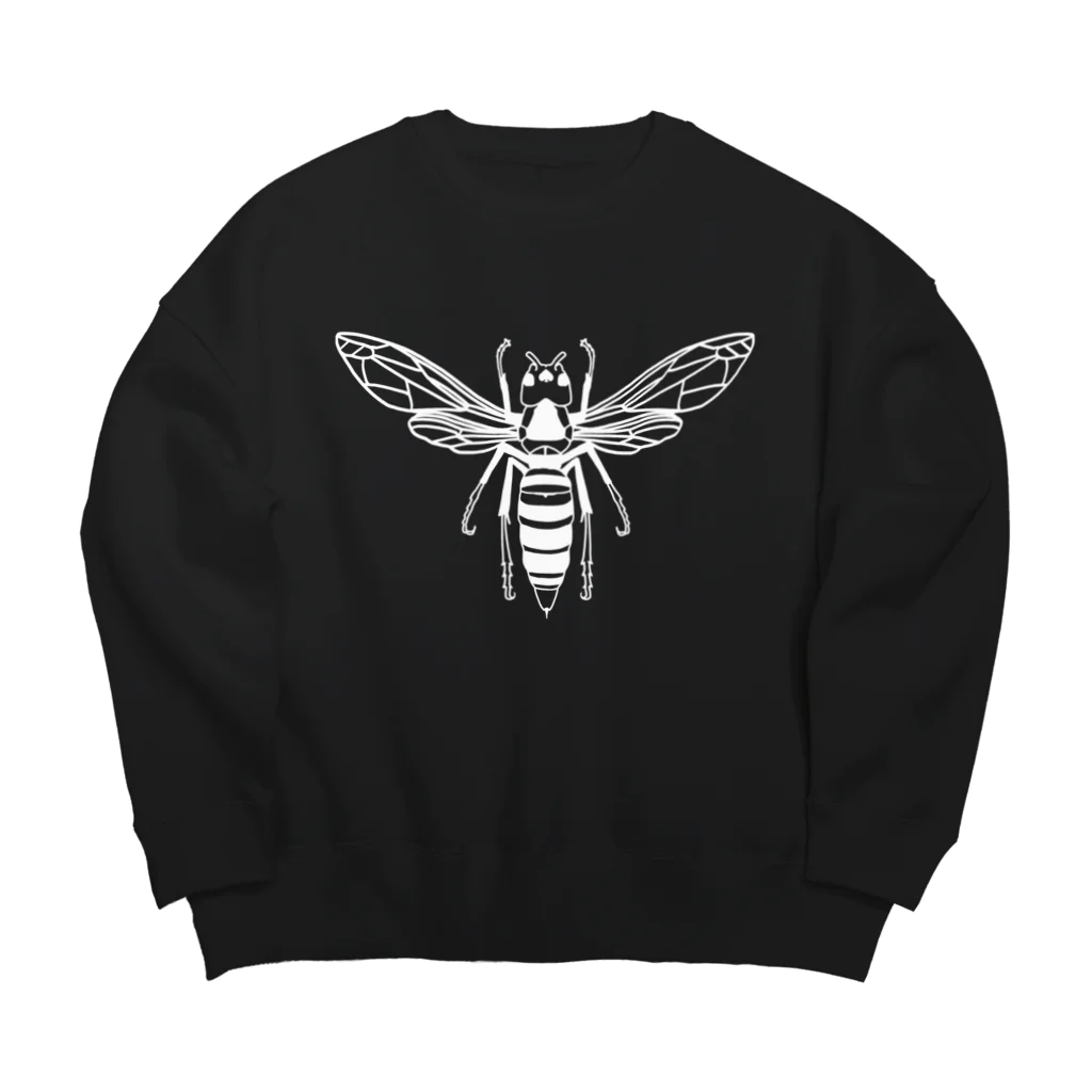 Alba spinaのドクロスペードの蜂 濃色生地 Big Crew Neck Sweatshirt