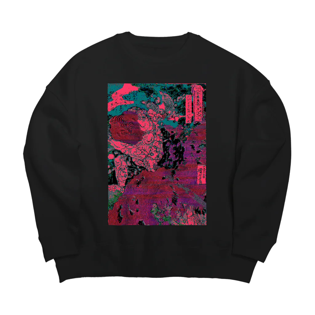 KIKI DOURAKUのGLITCH-武者UKIYOE Big Crew Neck Sweatshirt