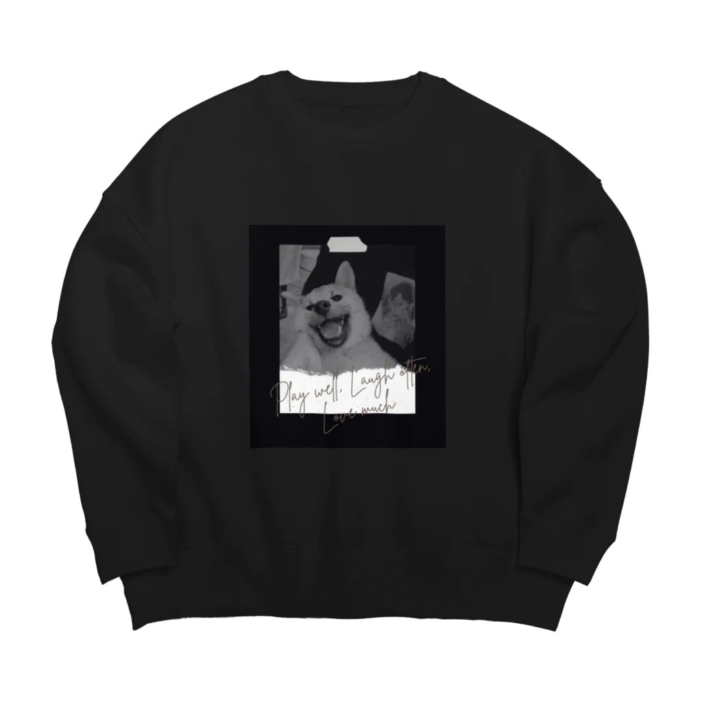 ほのぼの犬 しば楽のいたずら楽くん捕まえた！ Big Crew Neck Sweatshirt