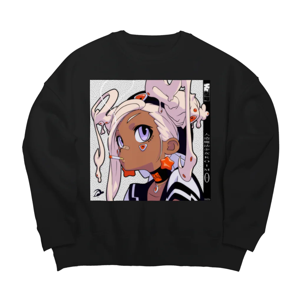 にゃもふぇの「黒ギャル」 Big Crew Neck Sweatshirt