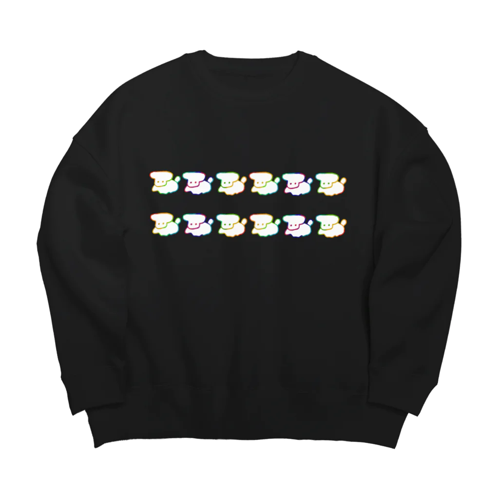 azumaのもっと！れいんぼー！ちっこいぬ Big Crew Neck Sweatshirt