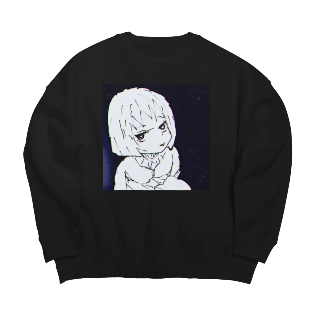 阿弥陀クジオの暇しちゃってるガール Big Crew Neck Sweatshirt