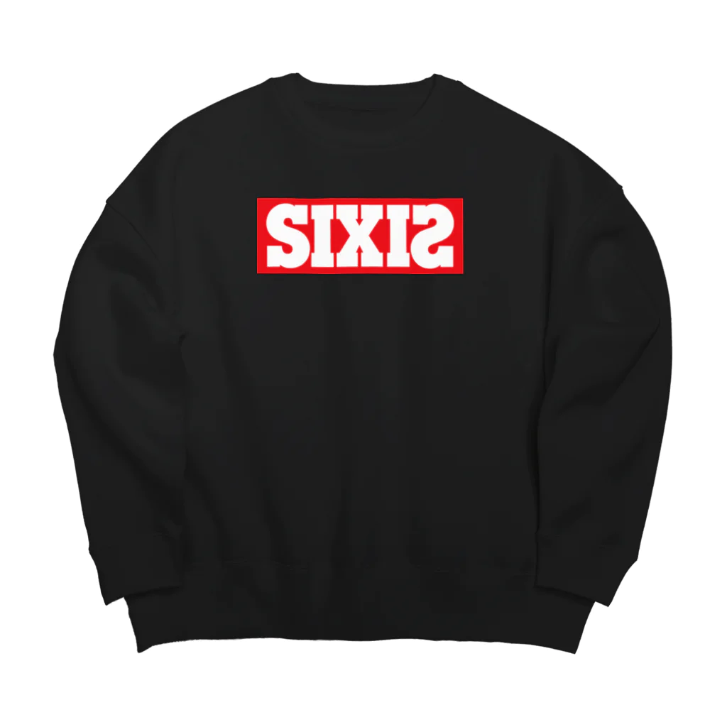 SIXISのSIXIS RED BOX LOGO. Big Crew Neck Sweatshirt