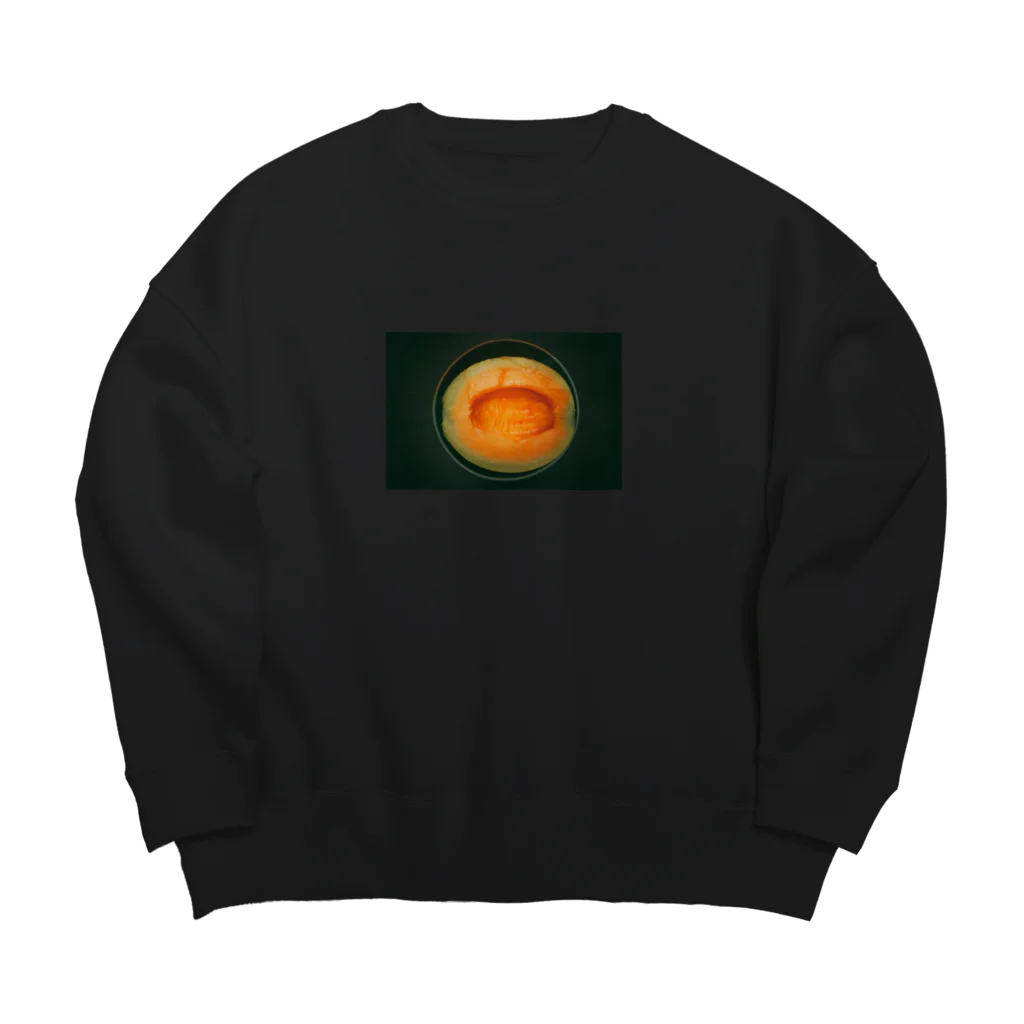 momohokusaiの深夜の背徳メロン Big Crew Neck Sweatshirt