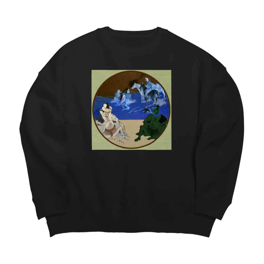 Dog driving through schoolのThe 和風 Big Crew Neck Sweatshirt