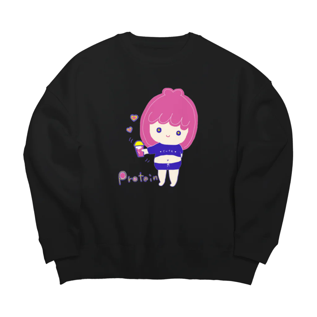 rurugirlのプロテイン女子 Big Crew Neck Sweatshirt