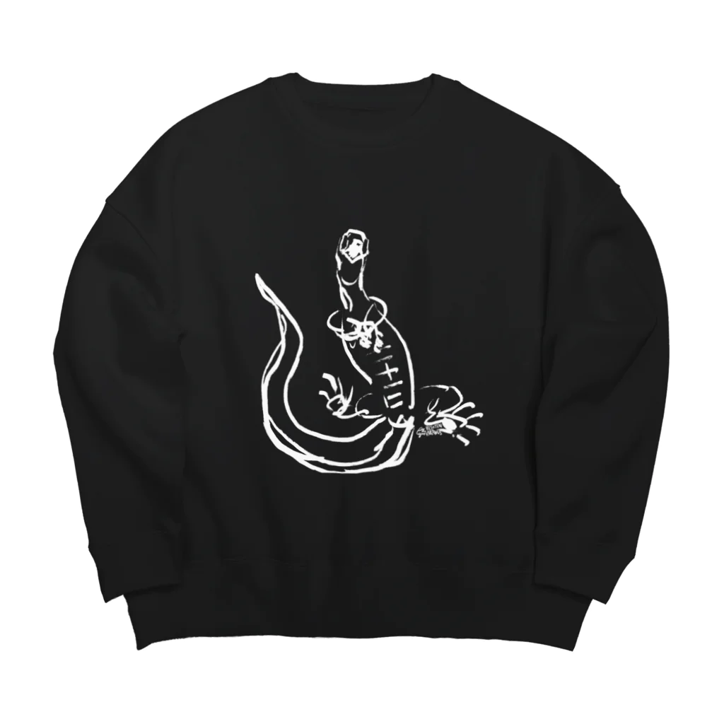 Villiamの【白】ヘソ天オオトカゲ / HESOTEN VARANUS Big Crew Neck Sweatshirt