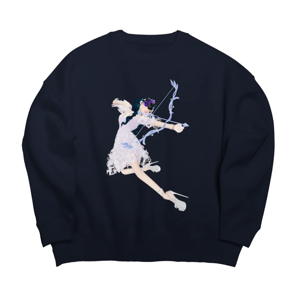 【ホラー専門店】ジルショップの妖精ガール＊恋のキューピット＊弓矢 Big Crew Neck Sweatshirt