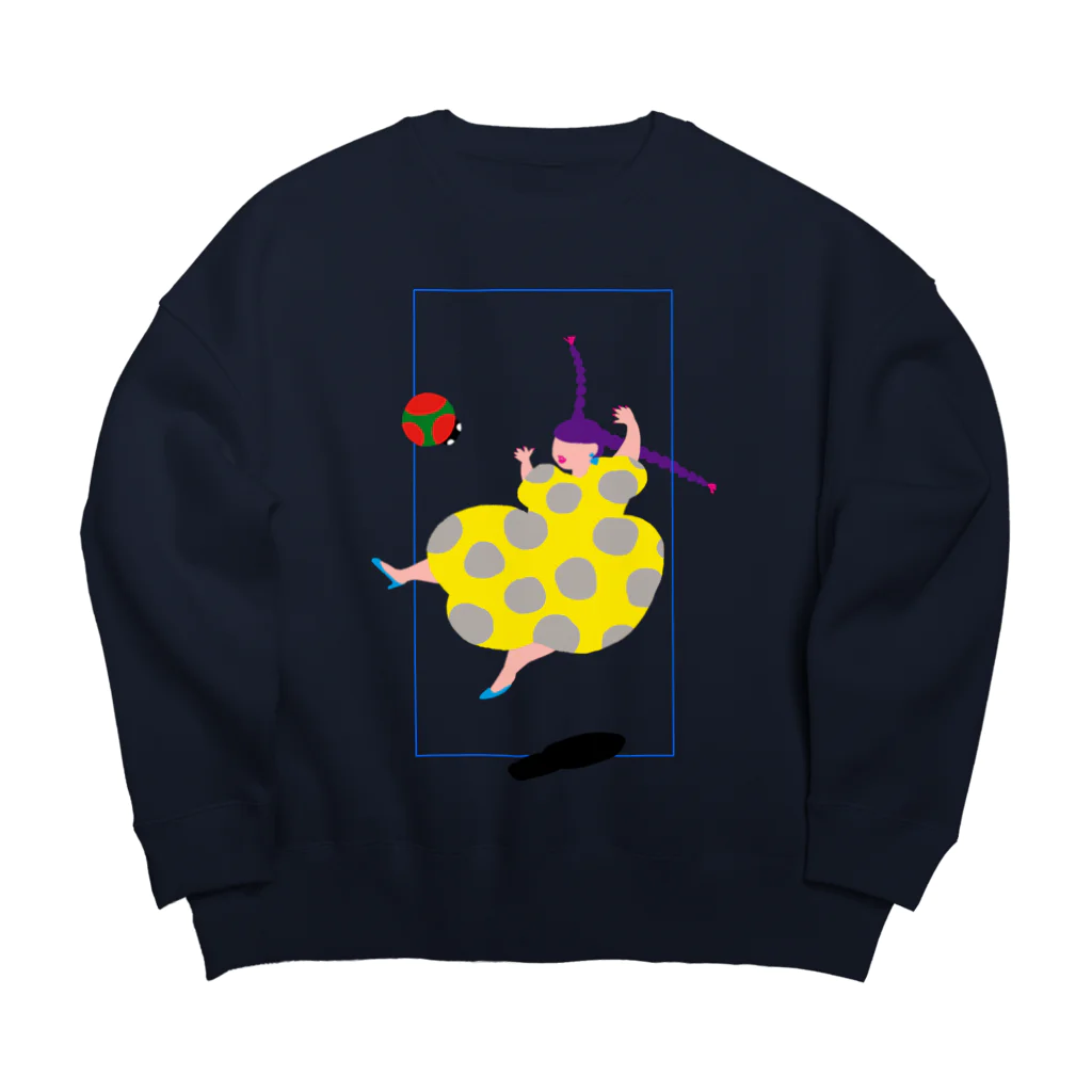 fig-treeの水玉の女02 Big Crew Neck Sweatshirt