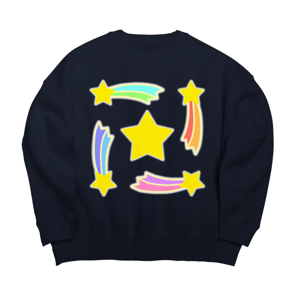 武者小路夕桐の流れ星 Big Crew Neck Sweatshirt