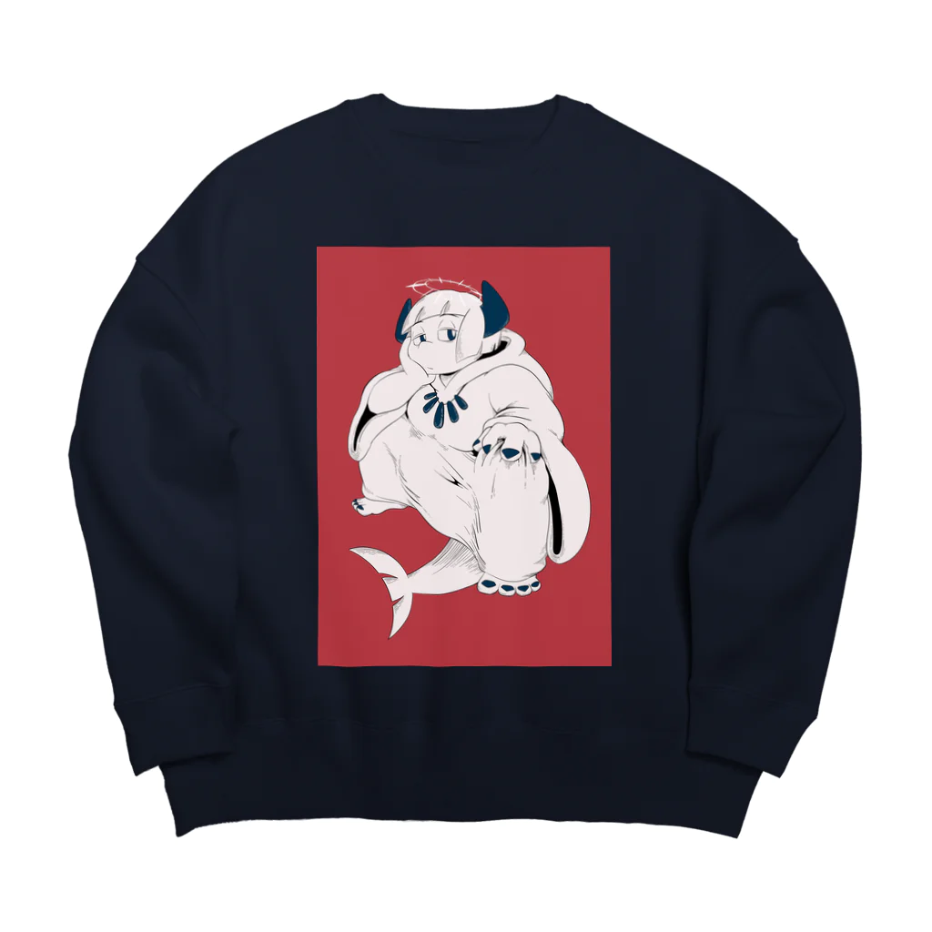 気まぐれサト公のおミせばの破壊神🦈　そうかいエブリデイ Big Crew Neck Sweatshirt