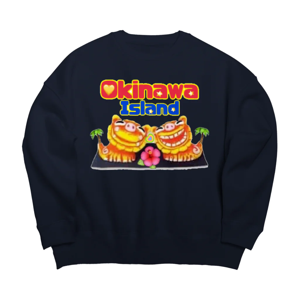 沖縄大好きシーサーちゃんの沖縄🌴アイランド Big Crew Neck Sweatshirt