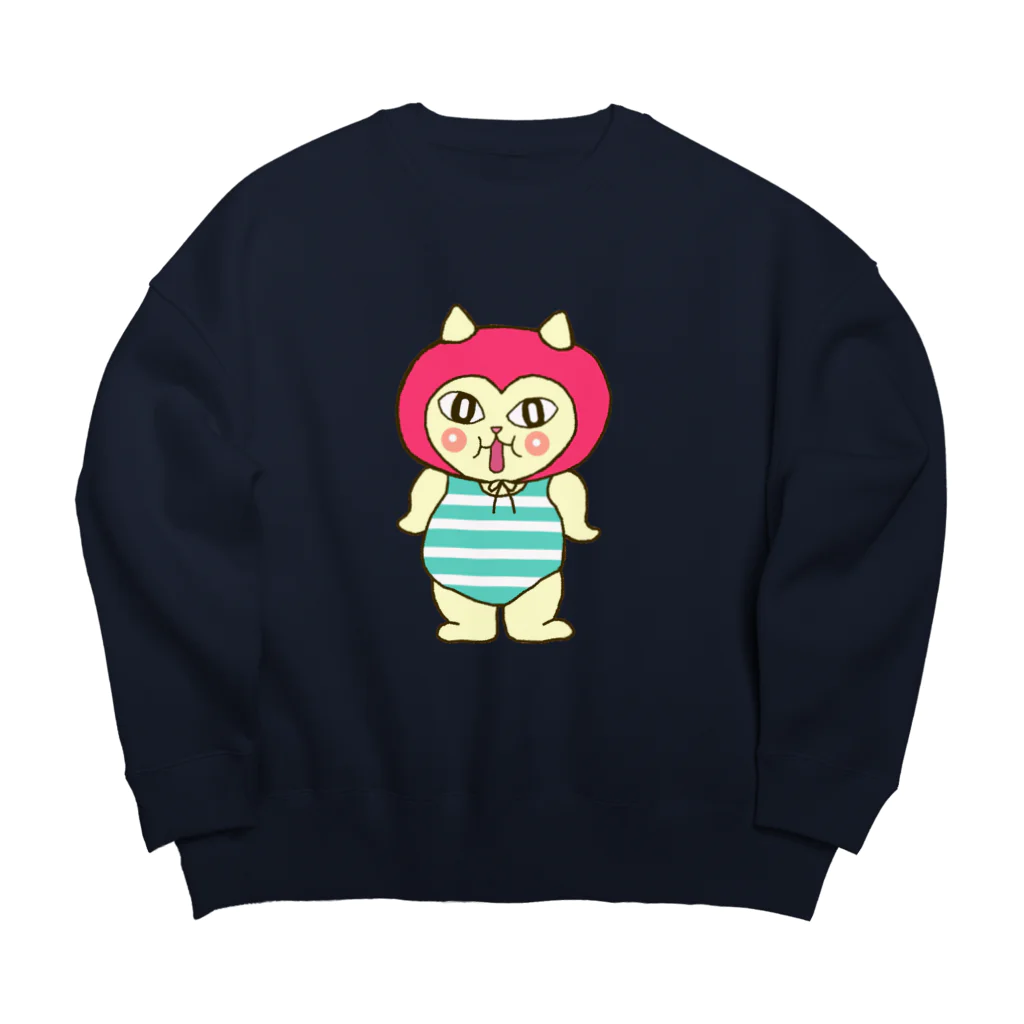 ひよこのおみせのむちむちにくにゃんV Big Crew Neck Sweatshirt