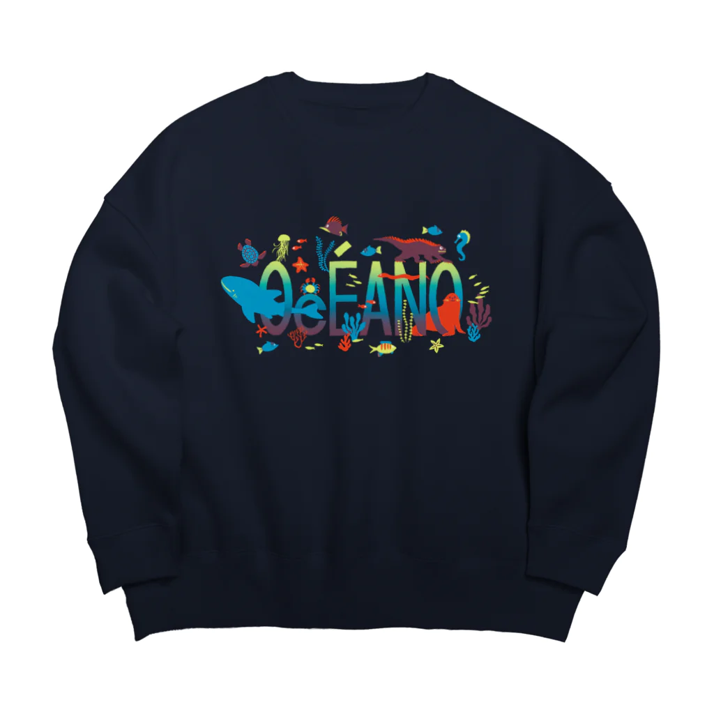 IZANAMI by Akane YabushitaのEl Océano（背景透明） Big Crew Neck Sweatshirt