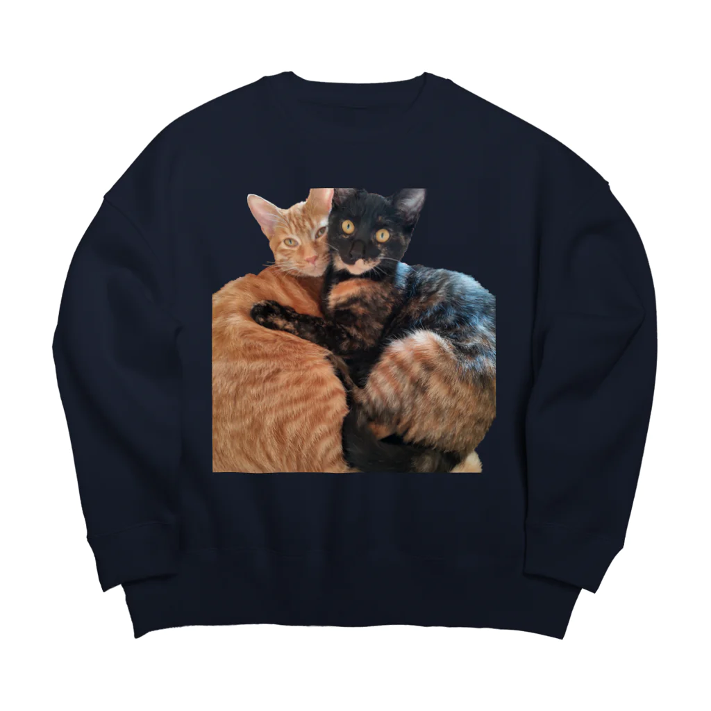 結社黒猫の猫LOVE Big Crew Neck Sweatshirt