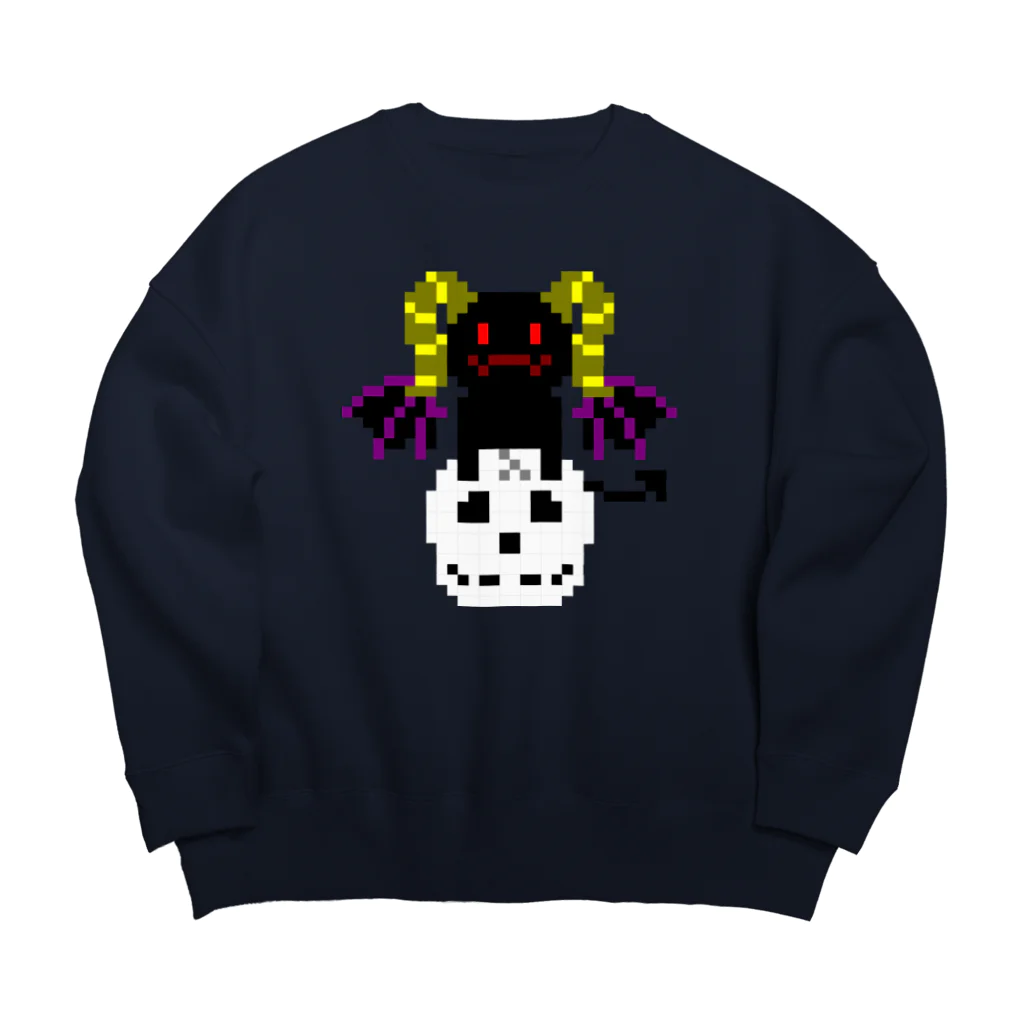 ナチュラルサトシのめへの悪魔と髑髏 Big Crew Neck Sweatshirt