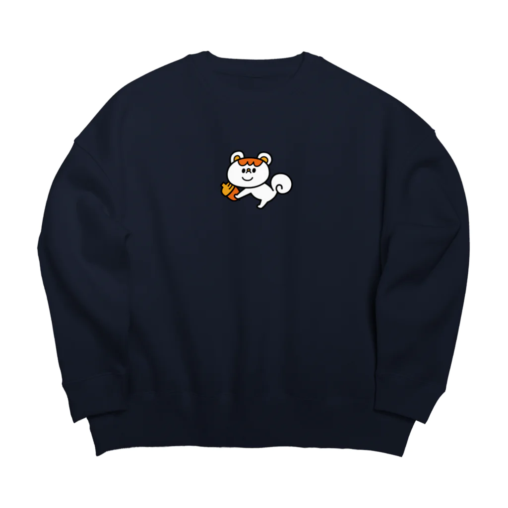 GUGUSHOPのどんぐり大好き白リス Big Crew Neck Sweatshirt