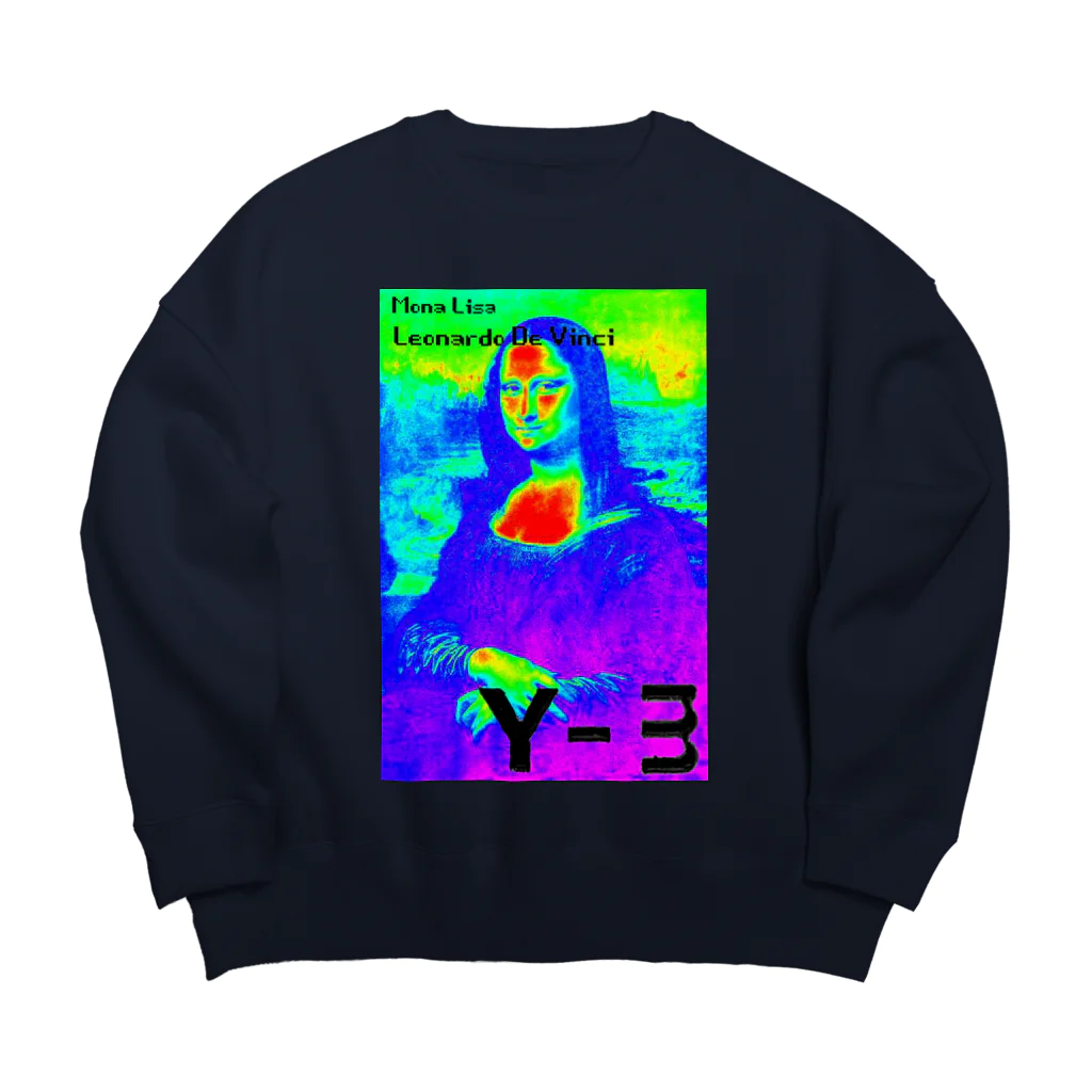 B-ig S-ilhouette Y-mのY-m digital thermography Monna Lisa  Big Crew Neck Sweatshirt