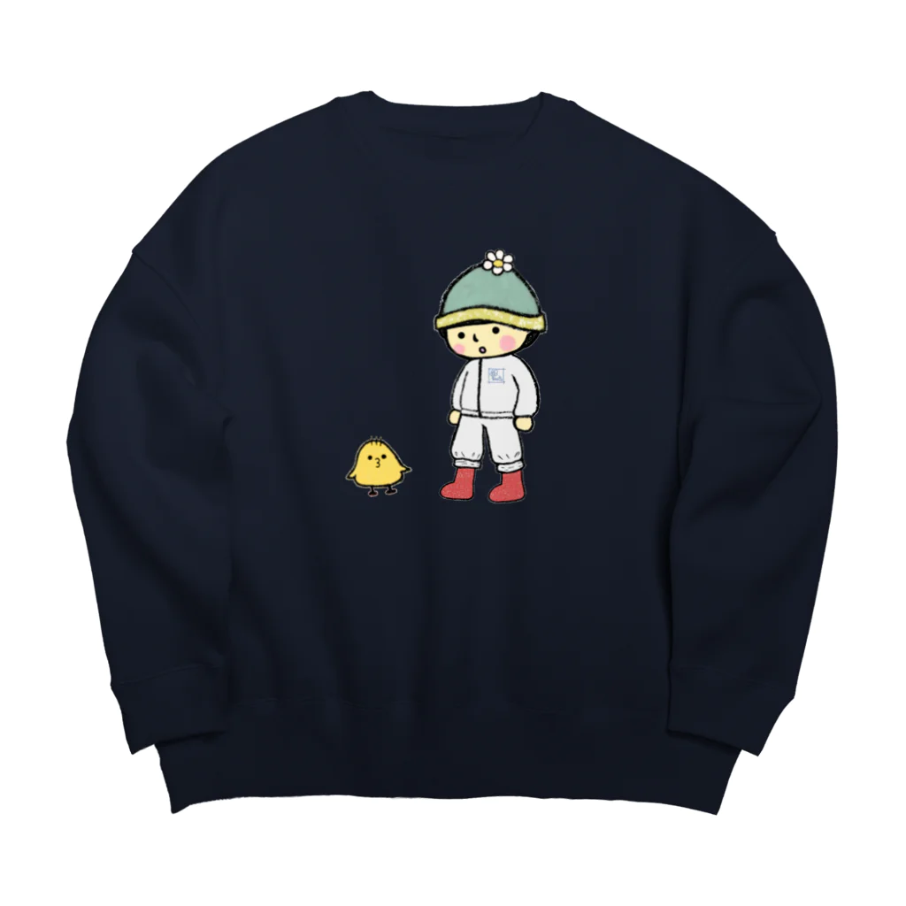 のんつ屋の冬のんつ Big Crew Neck Sweatshirt