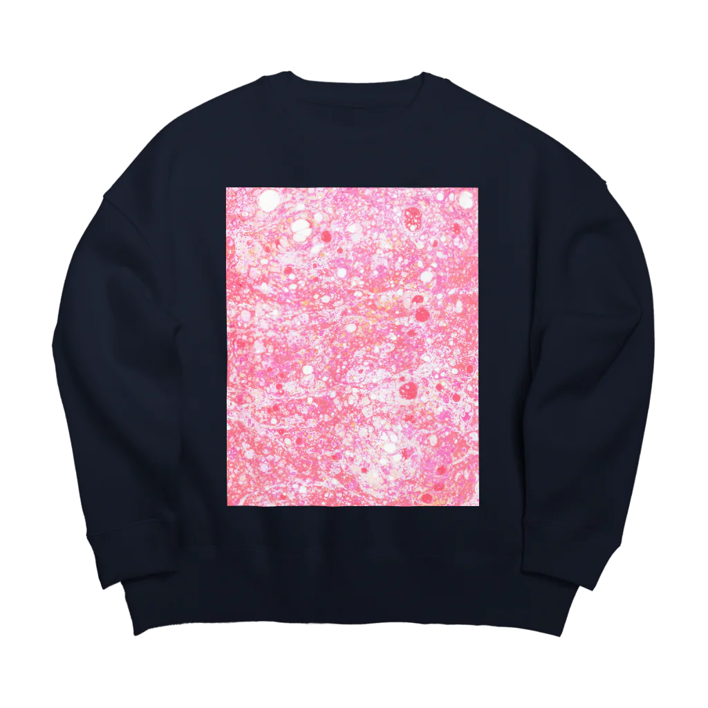 Laquamarmoの桃色の泡の世界へ、ふわりと誘われて Big Crew Neck Sweatshirt