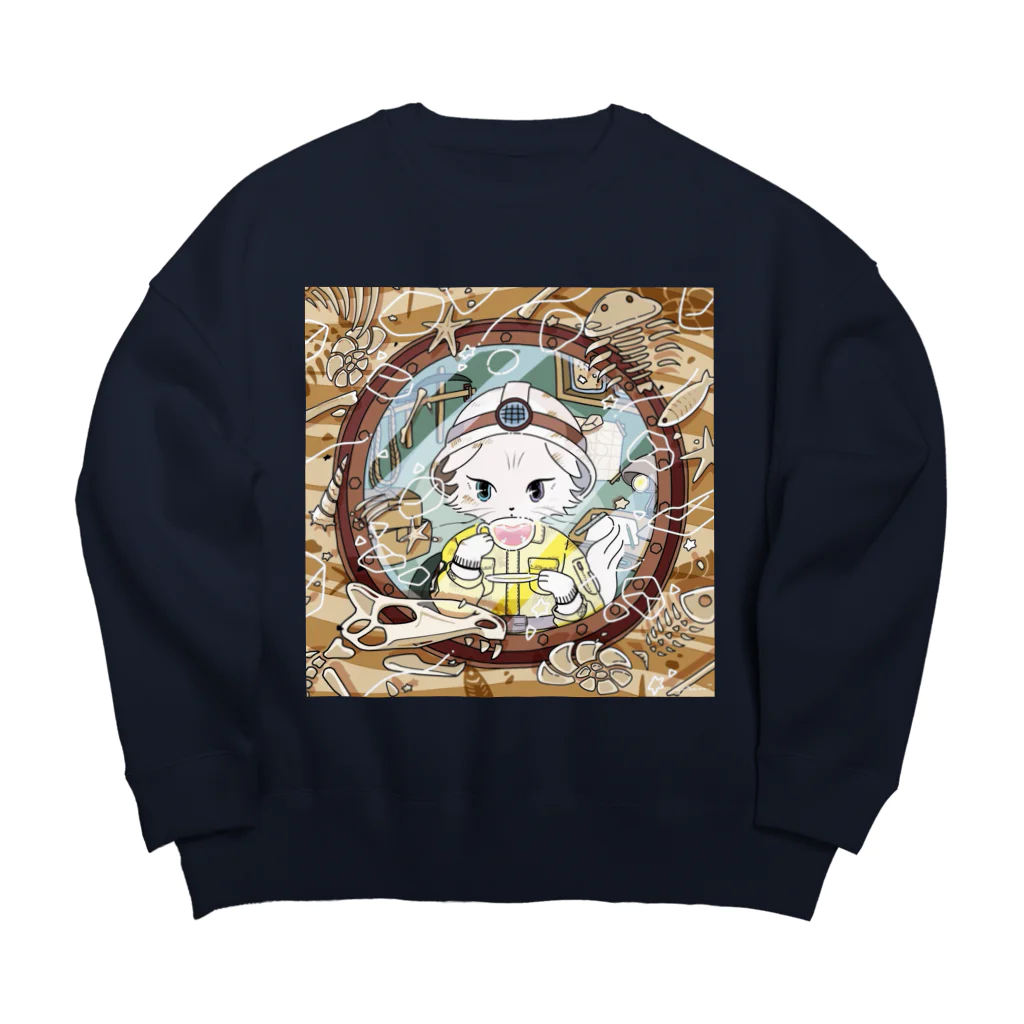 puni_catsのぷにキャット【地層】 Big Crew Neck Sweatshirt