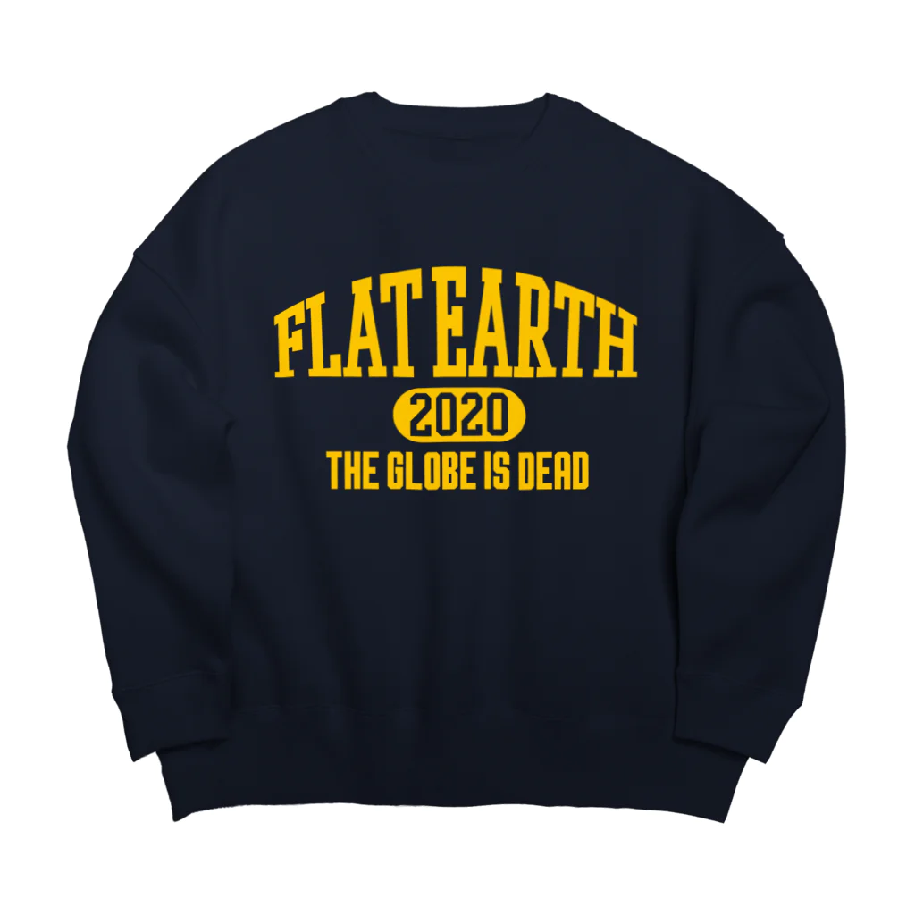 Mappila SHOPのカレッジ風(ミシガンカラー)　フラットアース FLATEARTH Big Crew Neck Sweatshirt