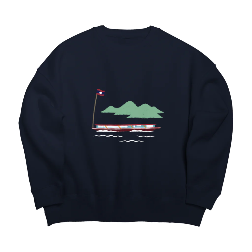 IZANAMI by Akane Yabushitaのラオスのスローボート Big Crew Neck Sweatshirt