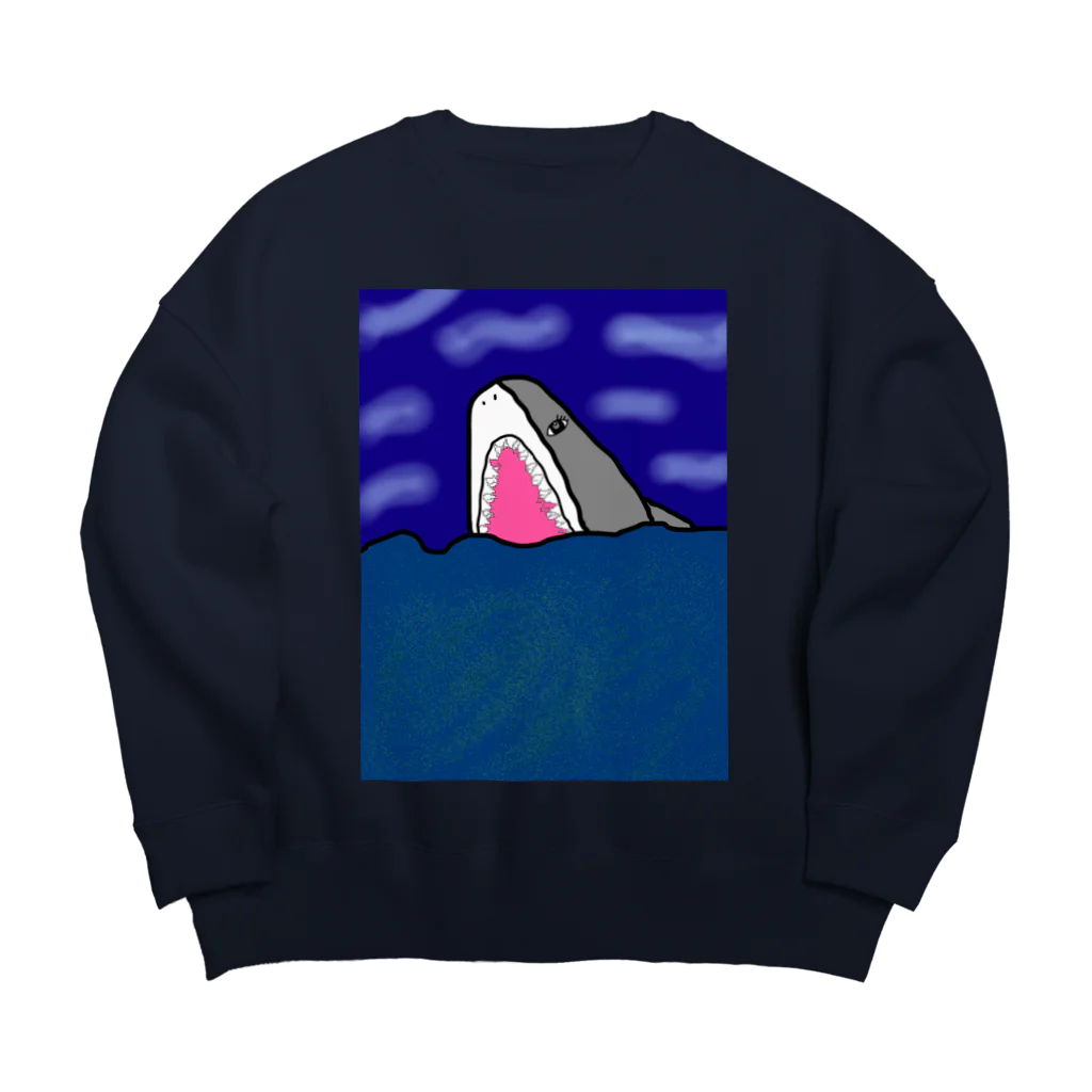 えむちゃんの部屋のさめ。 Big Crew Neck Sweatshirt