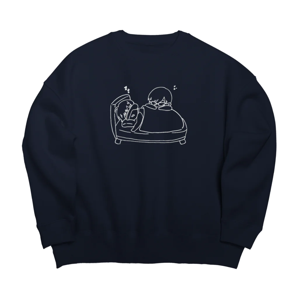 NO'N'IGHT (ノンナイト)の副館長が3分で眠ったASMR白線ver Big Crew Neck Sweatshirt