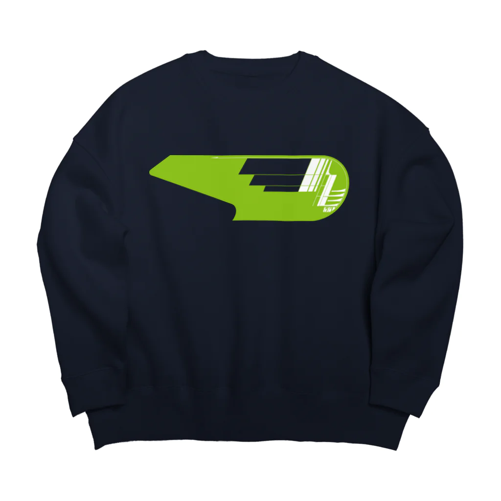 サラリーマンの叫びの無能な上司：黄緑 Big Crew Neck Sweatshirt