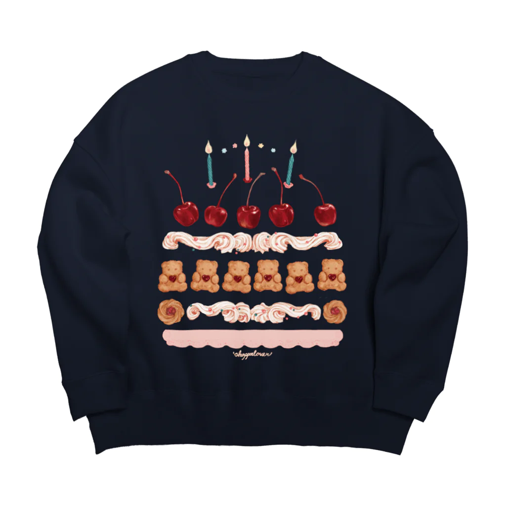 okappaloverのcake Big Crew Neck Sweatshirt