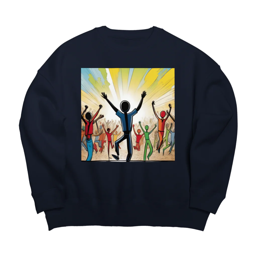 suingoのダイナミック万歳 Big Crew Neck Sweatshirt