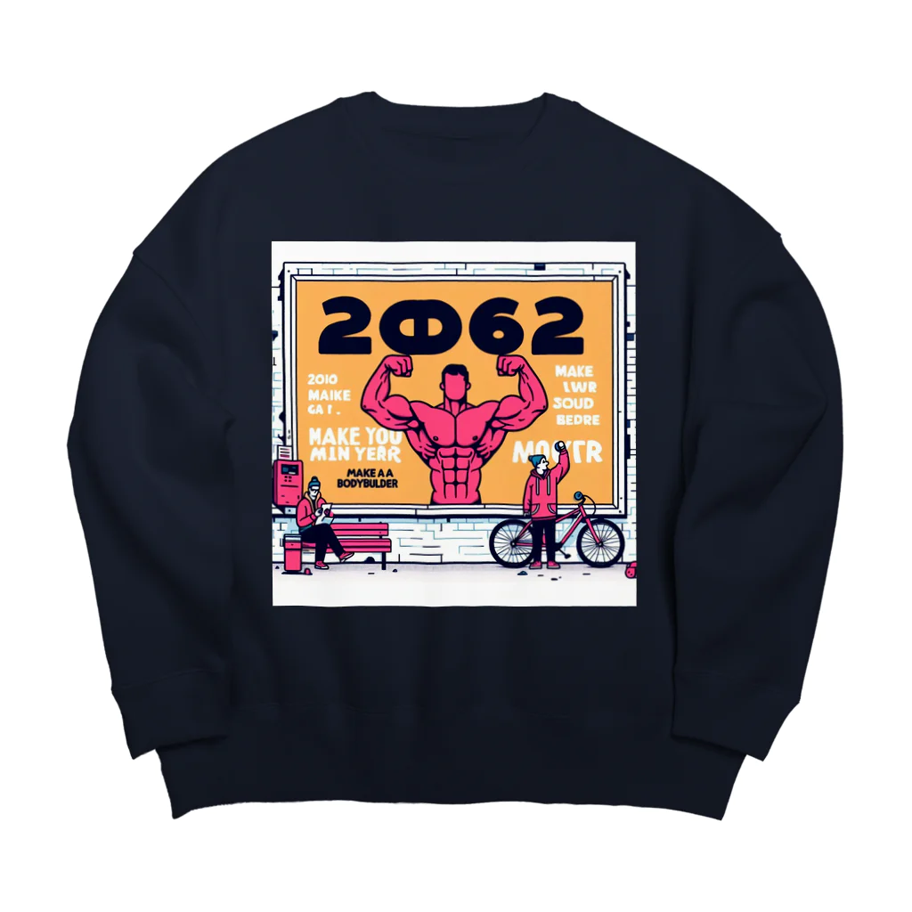 ヘッヘンのお店の【2062】アート Big Crew Neck Sweatshirt