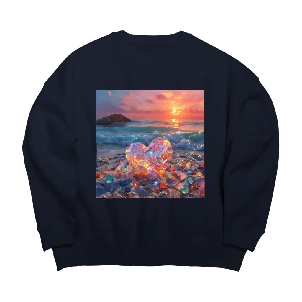 Mellow-Skyの美しすぎるハートシーグラス Big Crew Neck Sweatshirt