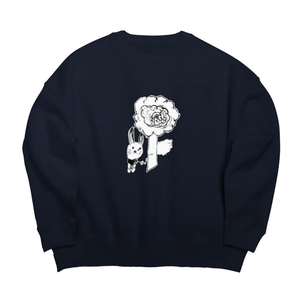 みはやさんのおはな と ぴょんちゃん Big Crew Neck Sweatshirt