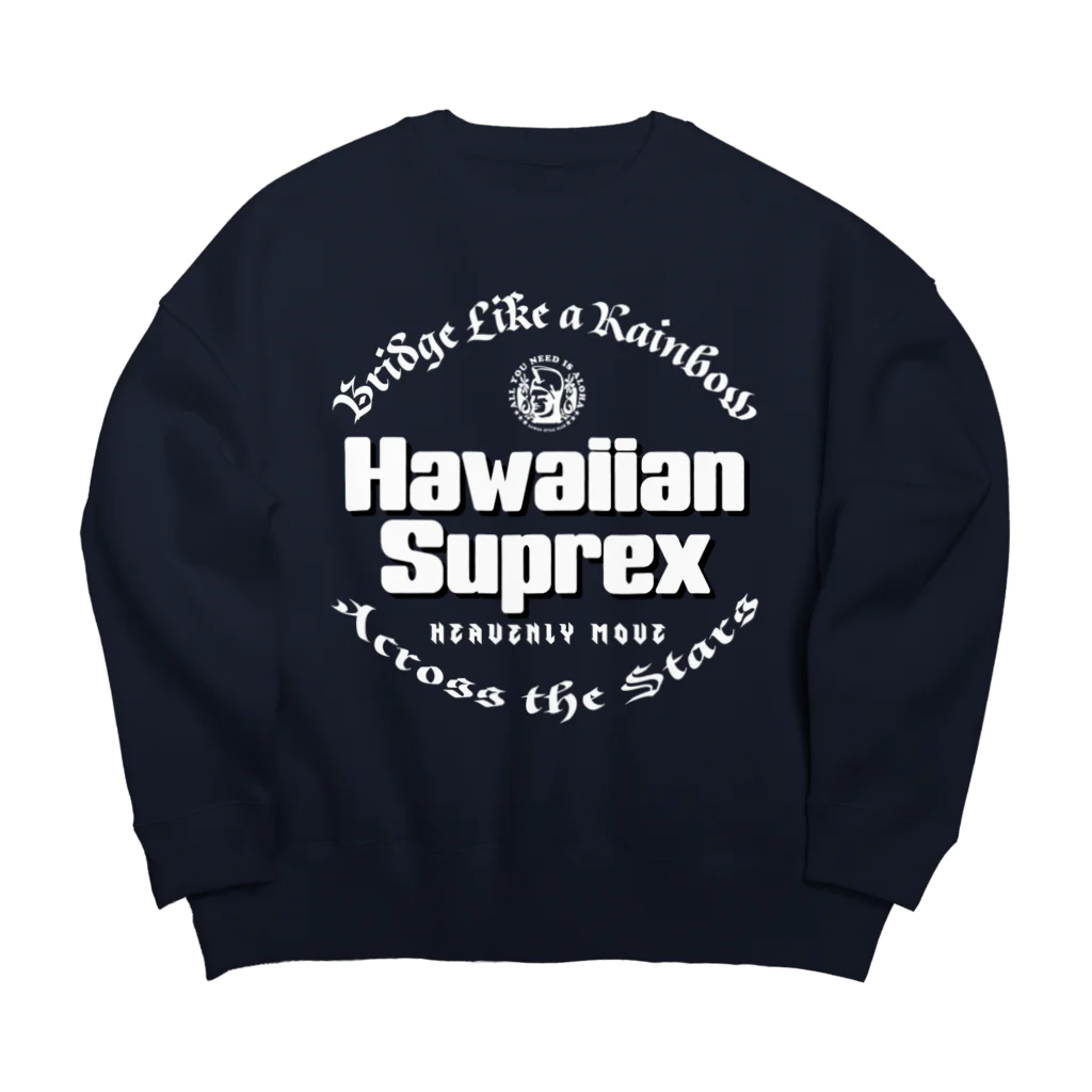 ハワイスタイルクラブのHawaiian Suprex WHT logo Big Crew Neck Sweatshirt