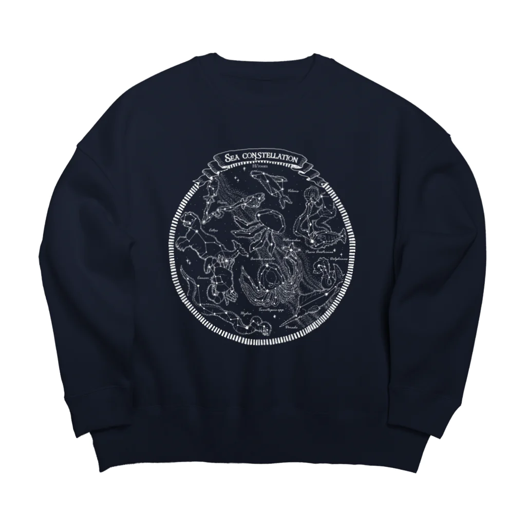 Hi*roomのSea constellation【クラゲ座のある海の星座】 Big Crew Neck Sweatshirt