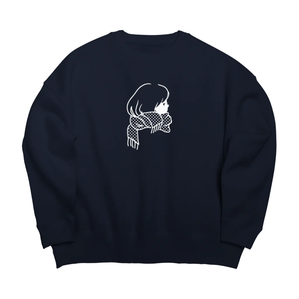 リカのマフラーガール Big Crew Neck Sweatshirt