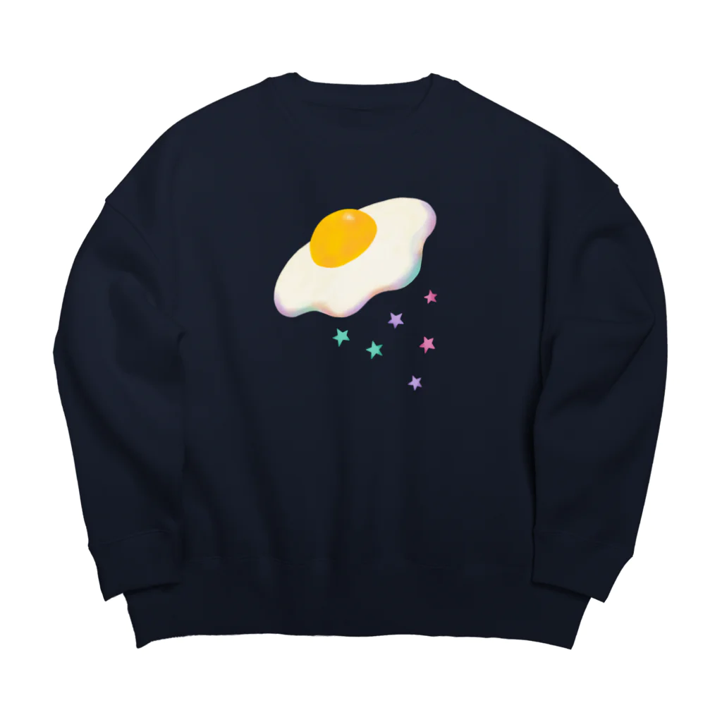 necocoaの空飛ぶめだまやき - Flying Fried Egg Big Crew Neck Sweatshirt