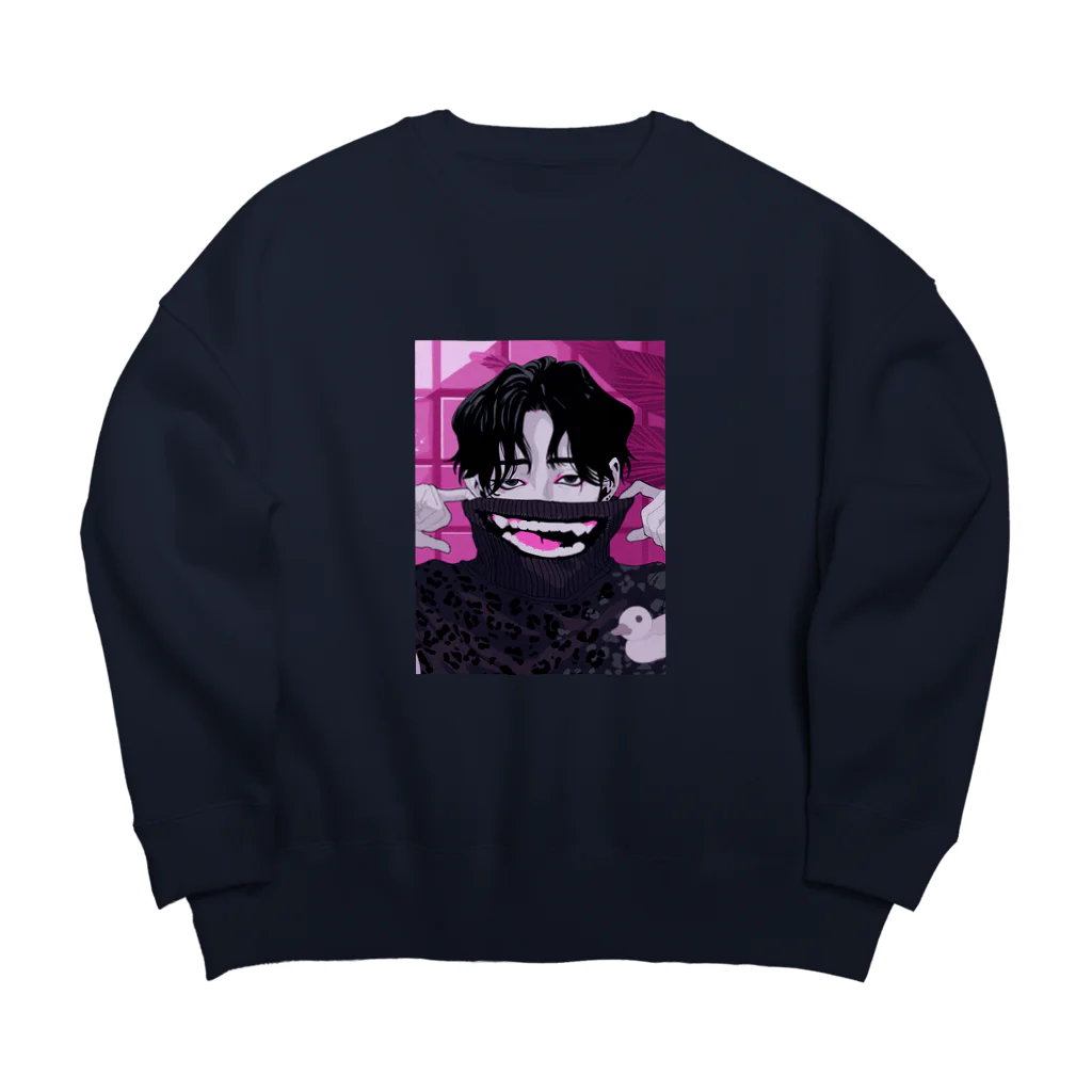 もりまちこの口は災いの元 Big Crew Neck Sweatshirt