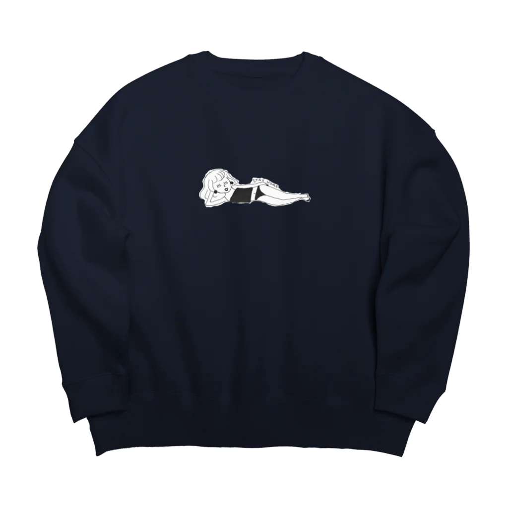 comayuの白目でSTAY HOME Big Crew Neck Sweatshirt