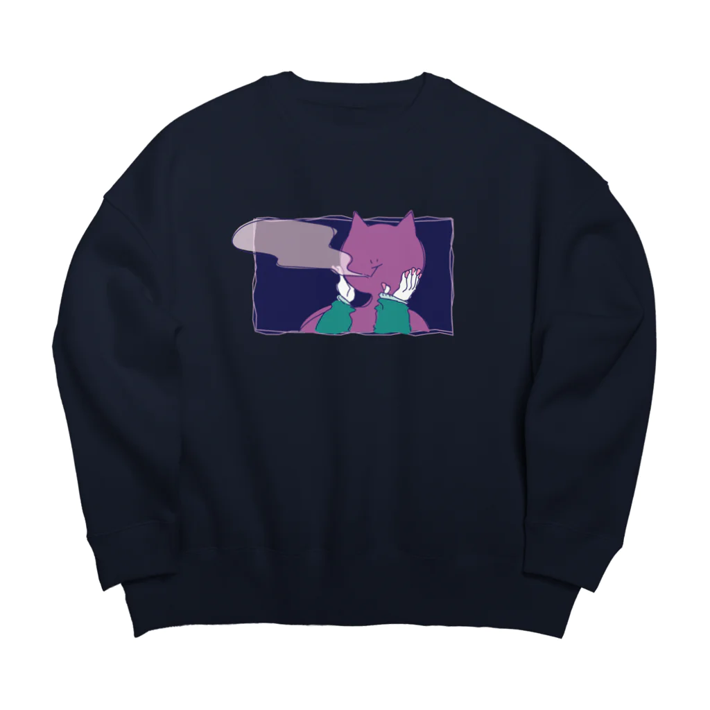 りしのみせ。のヘビースモーカーNEKODAと女のグッズ Big Crew Neck Sweatshirt