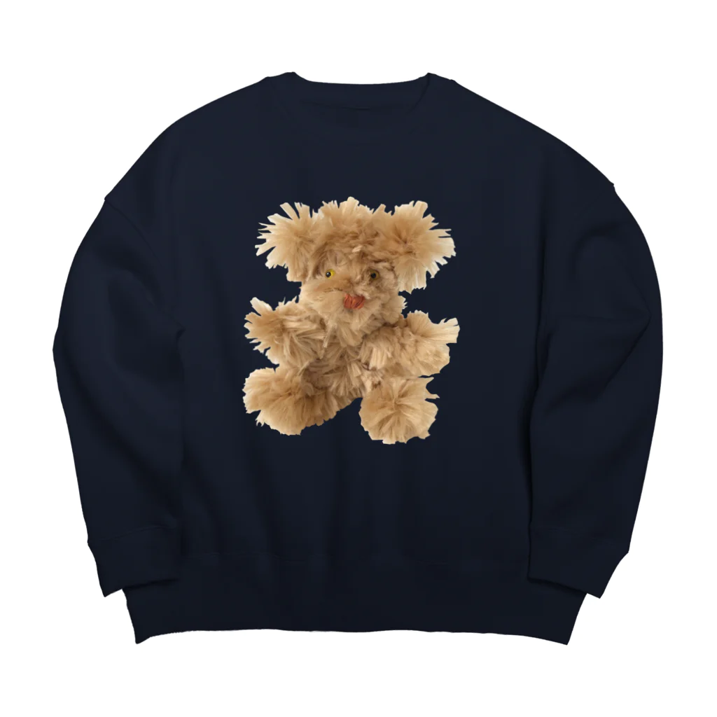 maked bear iidaの手づくりクマ　ベージュ Big Crew Neck Sweatshirt