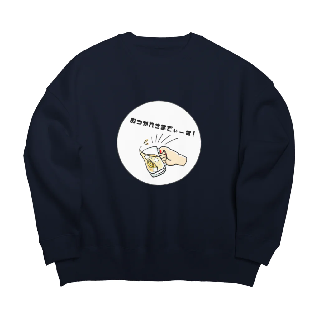 hana-chan_storeのおつかれさまでぃーす Big Crew Neck Sweatshirt