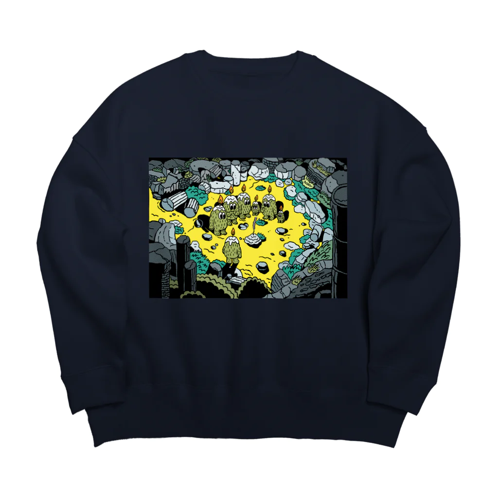 “Mosh's Exhibition“shopのCandle Mosh murder case 1 Big Crew Neck Sweatshirt