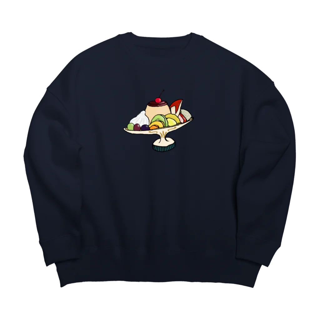 気ままに創作　よろず堂のプリン・ア・ラ・モード　ポップ Big Crew Neck Sweatshirt