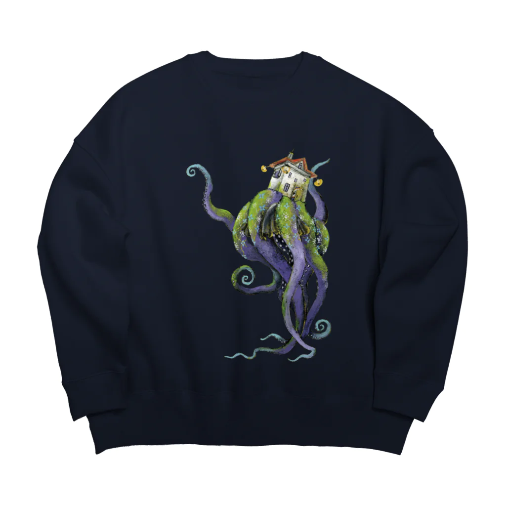 スーパーファンタジー絵描き　松野和貴の合理的な引きこもりのタコ Big Crew Neck Sweatshirt