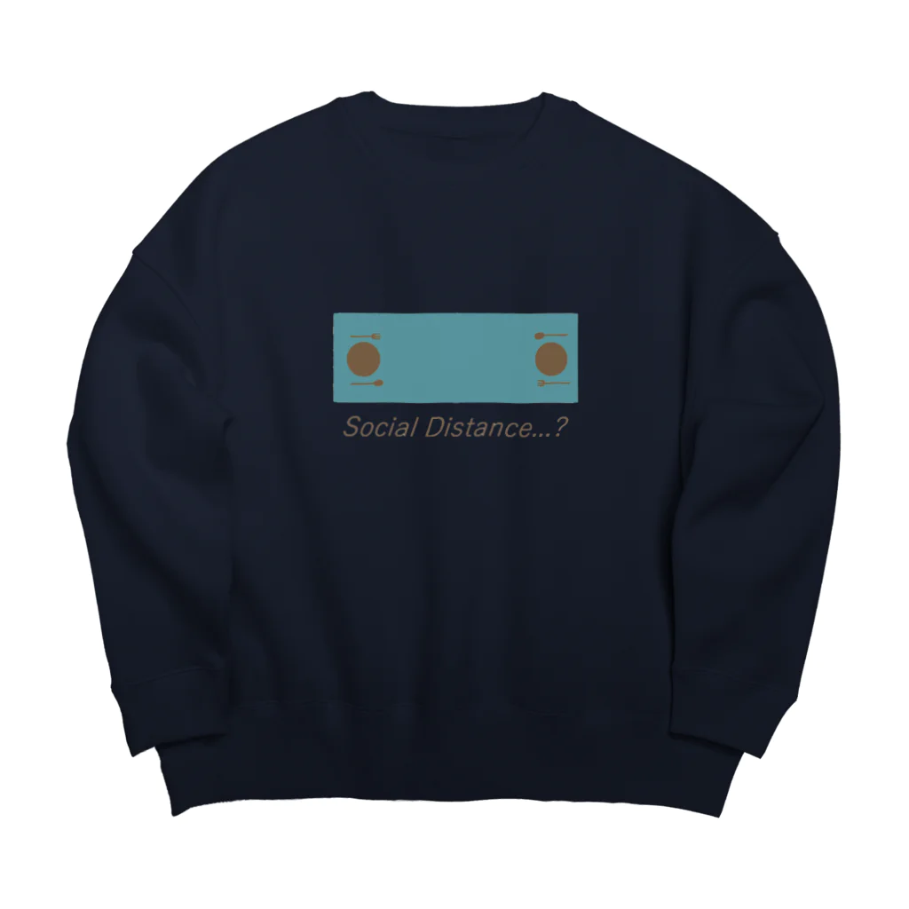 ryori-chanのソーシャルディスタンス2 Big Crew Neck Sweatshirt