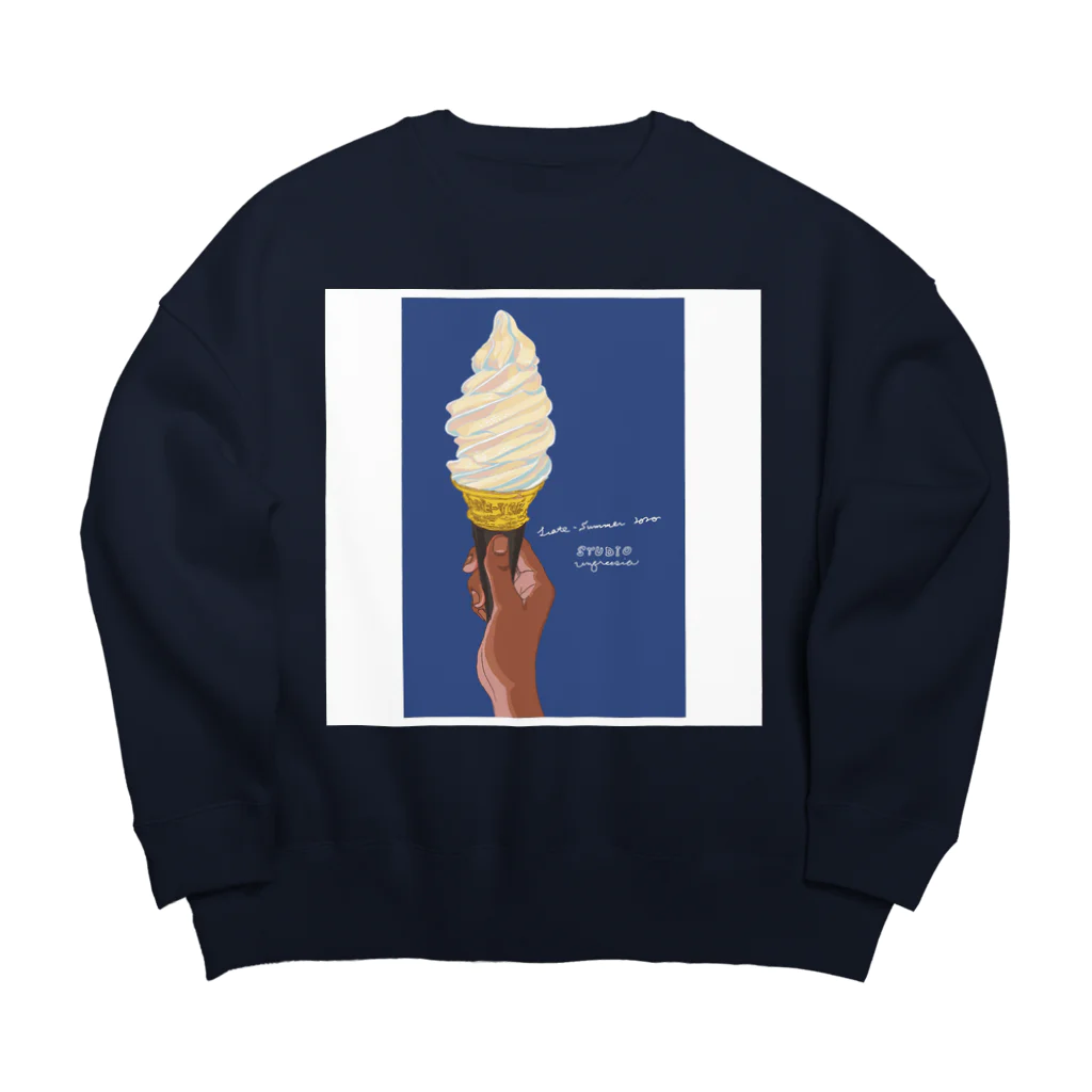 STUDIOunfreesiaのLate summer CREAM Big Crew Neck Sweatshirt