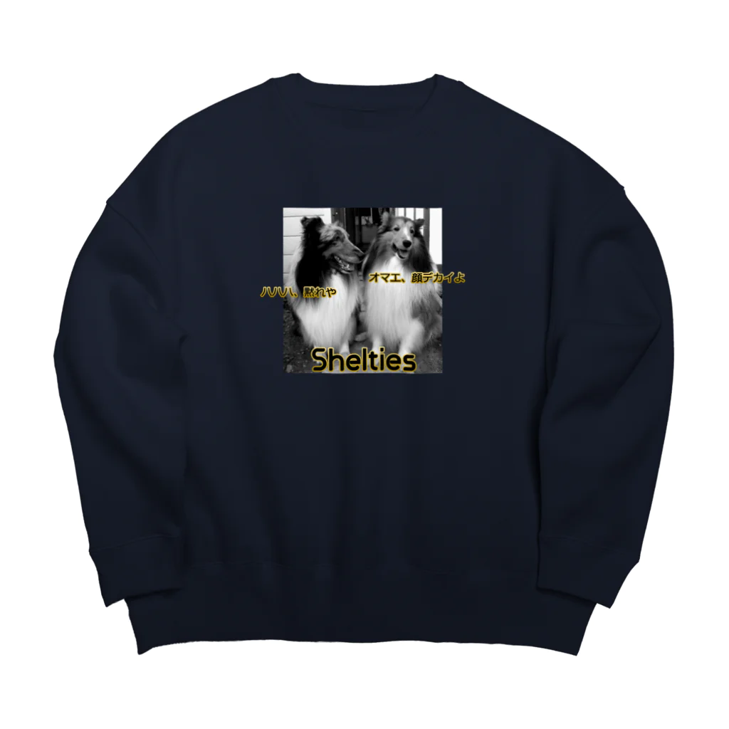 TAKUYA DESIGN WORKSのShelties-顔デカ誹謗 J ver. Big Crew Neck Sweatshirt